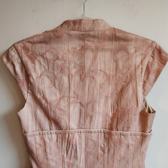 Karen Millen Y2K Blush Pink Oriental Brocade Dress - Picture 11 of 16
